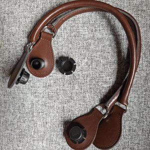 O bag Cognac Tubular micro handle with drop